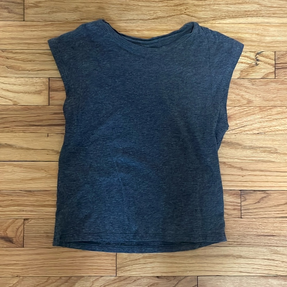 Frame Denim Le High Rise Muscle Tee in Gray